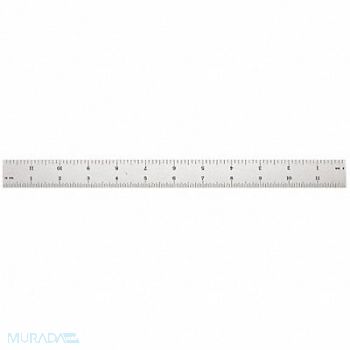 GENERAL Rigid Steel Rule 12 In 4R Grad, 3VZK3