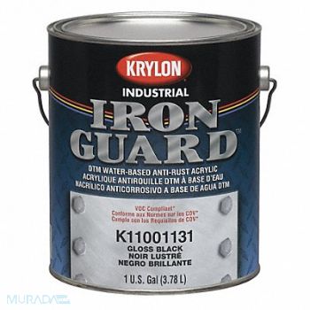 KRYLON Acryl EnamDark Machinery GrayGlos 1gal, 3WAU9