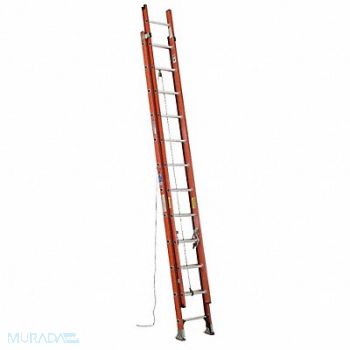 WERNER Extension Ladder Fiberglass 20 ft IA, 3W184