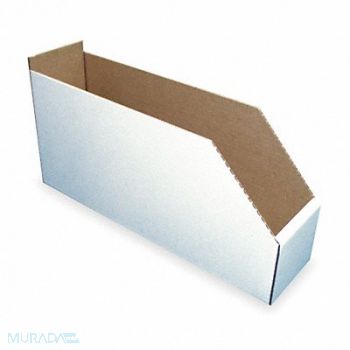 PACKAGING CORPORATION OF AMERICA Corr Shelf Bin White Cardboard 8 1/2 in, 1W961