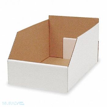 PACKAGING CORPORATION OF AMERICA Corr Shelf Bin White Cardboard 8 1/2 in, 3W507