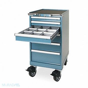 LISTA Mod Drwr Cab 41-1/2 H 6 Drwr Clssc Blue, 3W546