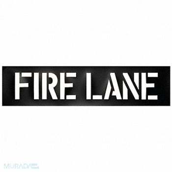 GRAINGER APPROVED Parking Lot Legend Fire Lane Plastic, 3W628