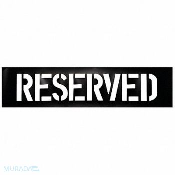 GRAINGER APPROVED Parking Lot Legend Reserved Plastic, 3W630