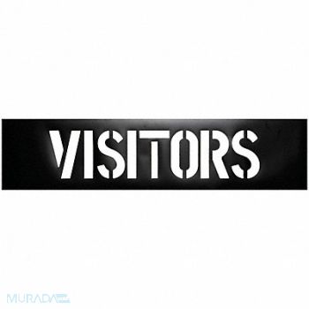 GRAINGER APPROVED Parking Lot Legend Visitors Plastic, 3W631