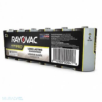 RAYOVAC Battery Alkaline C Everyday PK6, 3WA31