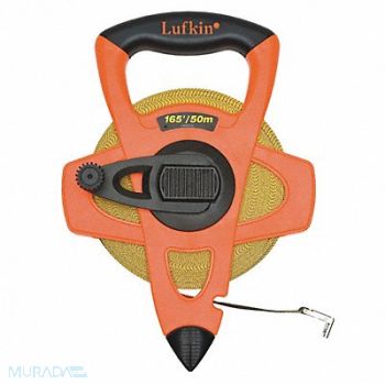 CRESCENT LUFKIN Tape Measure 165 ft./50m Orange/Black, 3WAW1