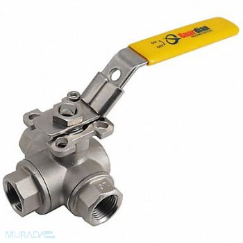 GRAINGER APPROVED Ball Valve Full 2 Size 1000 psi 3-Way, 796AK3