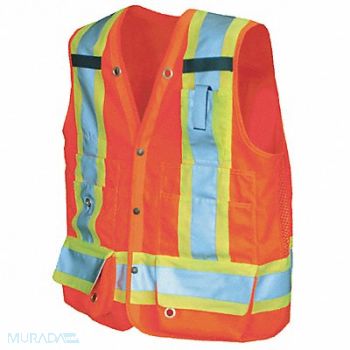 VIKING High Visibility Vest Class 2 L Orange, 517N62