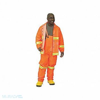MCR SAFETY Rain Suit Jacket/Bib Class 1 Type O XL, 3WKX3