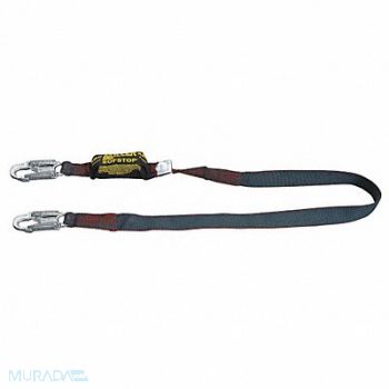 HONEYWELL MILLER K3344 Shock-Absorbing Lanyard Black, 20A385