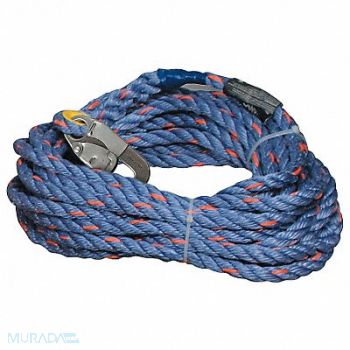 HONEYWELL MILLER Vertical Rope Lifeline Single Snap Hook, 3WNK8
