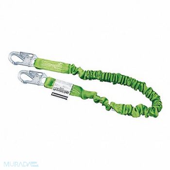 HONEYWELL MILLER Shock-Absorbing Lanyard Green, 45JK02