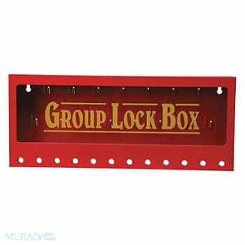 BRADY Group Lockout Box 12 Locks Max Red, 3WPH3