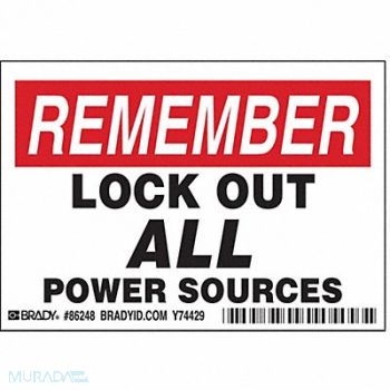 BRADY Mach/Equipment Labl 3.5x5in Polyest PK5, 3XAA3