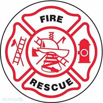 ACCUFORM Hard Hat Label Red Black/White, 3XAU6