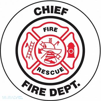 ACCUFORM Hard Hat Label Red Black/White, 3XAU8