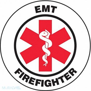 ACCUFORM Hard Hat Label Red Black/White, 3XAV7