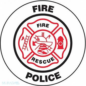 ACCUFORM Hard Hat Label Red Black/White, 3XAV9