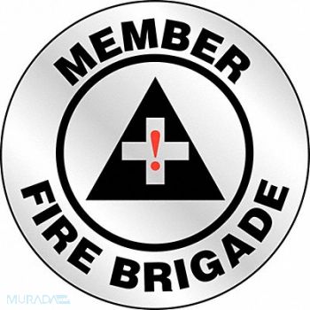 ACCUFORM Hard Hat Label 2-1/4 in W 2-1/4 in H, 3XAW6