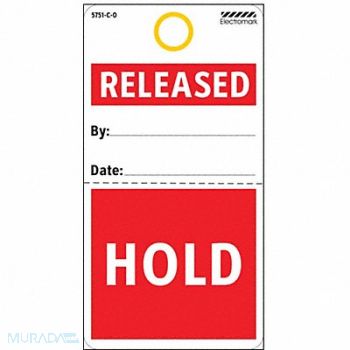 ELECTROMARK Qc Tag 5-3/4 x 3 In R/Wht Cbl Ties PK25, 3XDN3