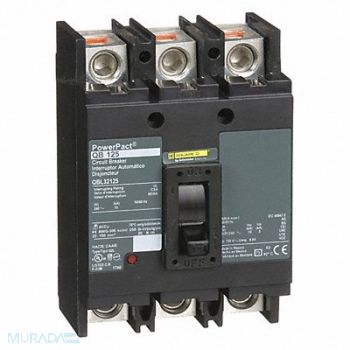 SQUARE D Circuit Breaker 125A 3P 240VAC QB, 3XE10