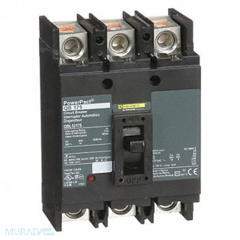 SQUARE D Circuit Breaker 175A 3P 240VAC QB, 3XE12