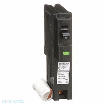SQUARE D Circuit Breaker 15A Plug In 120V 1P, 3XE15