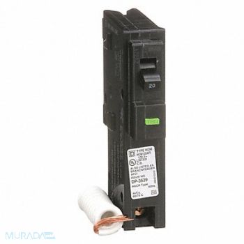 SQUARE D Circuit Breaker 20A Plug In 120V 1P, 3XE16