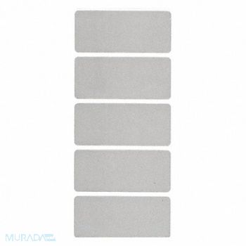 SEE ALL INDUSTRIES Labl Alum 1 3/8in H 3 1/8in W Slvr PK100, 3XEH2