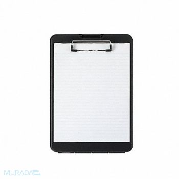 SAUNDERS Clipboard Letter Size Plastic Black, 3XJH8