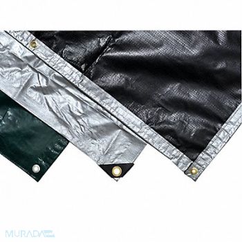 MAURITZON Tarp 12 ft x 24 ft Silver/Black, 9T025