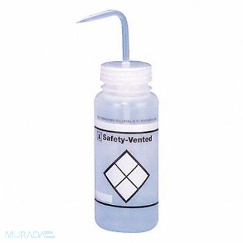 SP SCIENCEWARE Wash Bottle Std 16 oz Write-On White PK3, 3XMP2