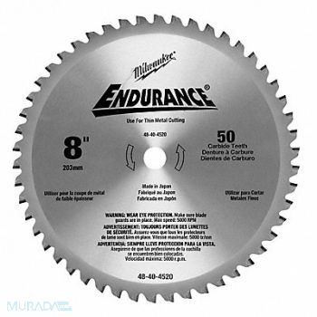 MILWAUKEE Circular Saw Blade Blade Dia 8 in., 3XU98