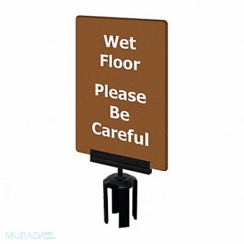 TENSABARRIER Acrylic Sign Brown Wet Floor, 3YHK7