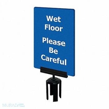TENSABARRIER Acrylic Sign Blue Wet Floor, 3YHL2
