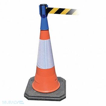 TENSABARRIER Tensacone Topper Blue Belt Yellow/Black, 3YJA9