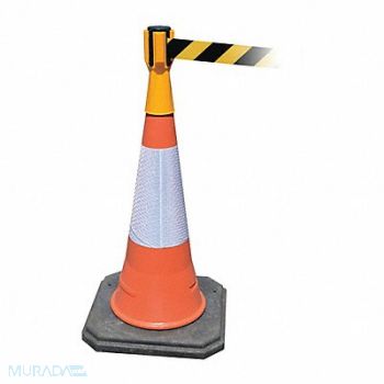 TENSABARRIER Tensacone Topper Yellow Belt Yellow/Blk, 3YJC4