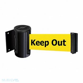 TENSABARRIER D0088 Belt Barrier Black Belt Color Yellow, 3YJE2