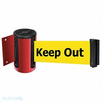 TENSABARRIER D0088 Belt Barrier Red Belt Color Yellow, 3YJG6