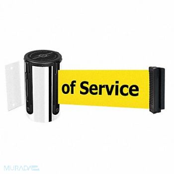 TENSABARRIER D0091 Belt Barrier Chrome Belt Yellow, 3YJL4