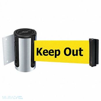 TENSABARRIER D0091 Belt Barrier Chrome Belt Yellow, 3YJN5