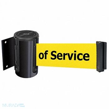 TENSABARRIER D0095 Belt Barrier Black Belt Color Yellow, 3YJT1