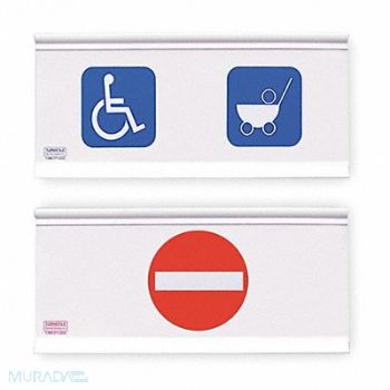 TURNSTILE Handicap Symbol/No Entry Gate Signage, 3YMG5