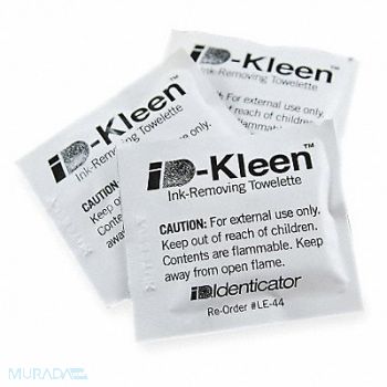 CORTECH Towelettes Ink Remover PK100, 3YMH7