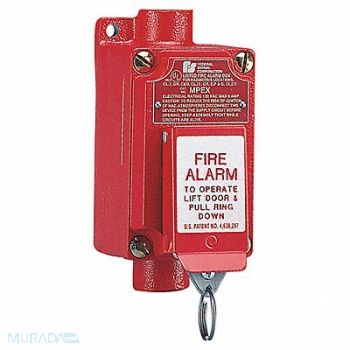 FEDERAL SIGNAL Fire Alarm Pull Station Red, 3YML2