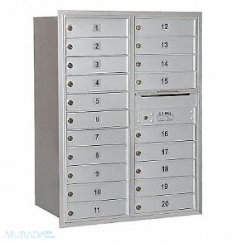 SALSBURY INDUSTRIES Standard Mailbox 20 Doors, 3YNR1