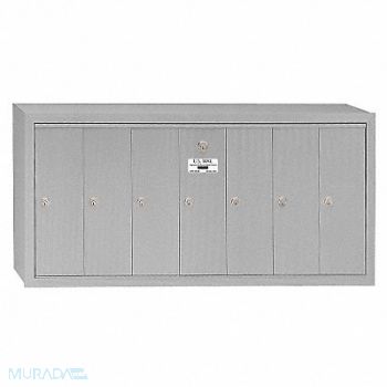 SALSBURY INDUSTRIES Vertical Mailbox 7 Doors Alum, 3YNT8