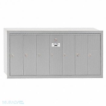 SALSBURY INDUSTRIES Vertical Mailbox 7 Doors Alum, 3YNV5