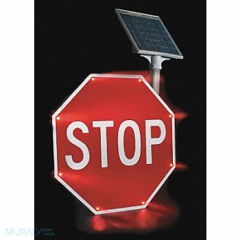 TAPCO LED Stop Sign Stop Aluminum 36 x 36, 3YPF9
